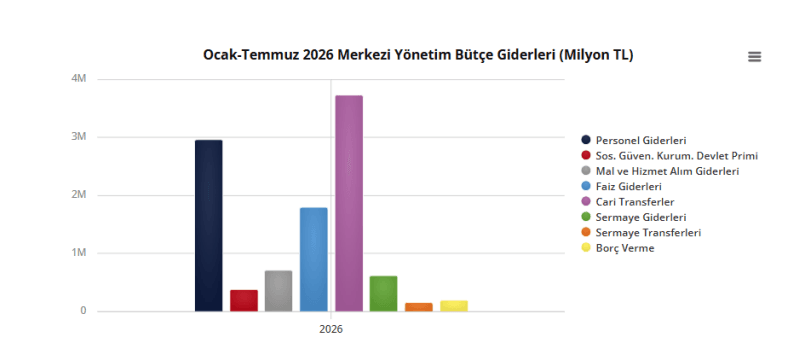 ANALİZ: Bütçe Temmuzda Yeniden Açığa Döndü: Kurumların Odağında Hızla Artan Faiz Giderleri Var