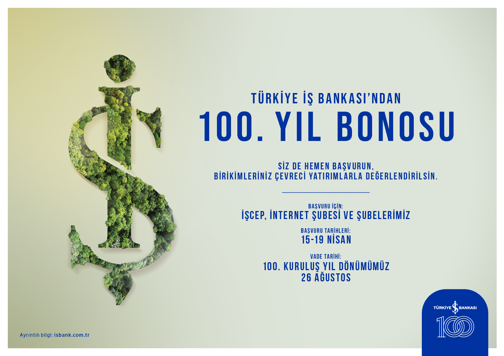 İş Bankası’ndan 100. Yıl Bonosu…