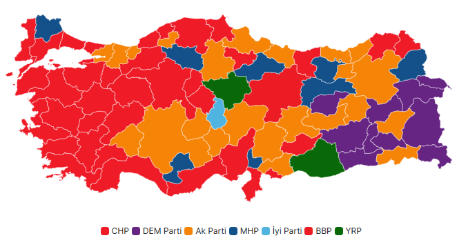 Türkiye haritasının rengi değişti; CHP birinci parti: 31 Mart seçimleri Türkiye siyaseti için ne diyor?