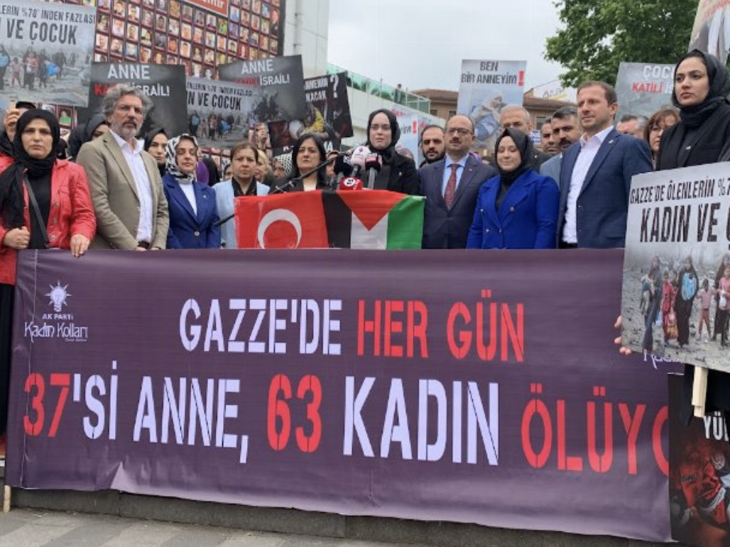 AKP Kadın Kolları’ndan Türkiye genelinde Filistin protestosu