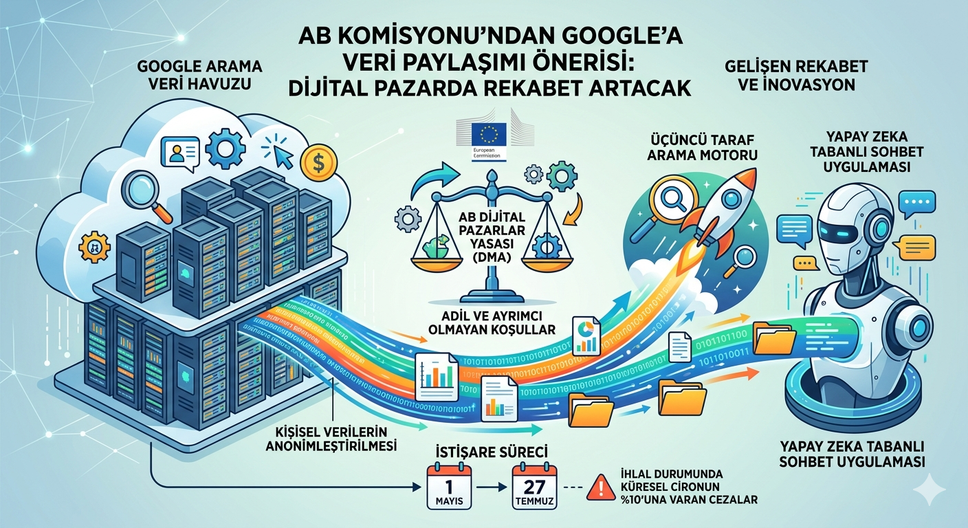 AB’den Google’a Veri Paylaşımı Ültimatomu: Google Arama Verilerini Rakiplerine Açmak Zorunda Kalabilir